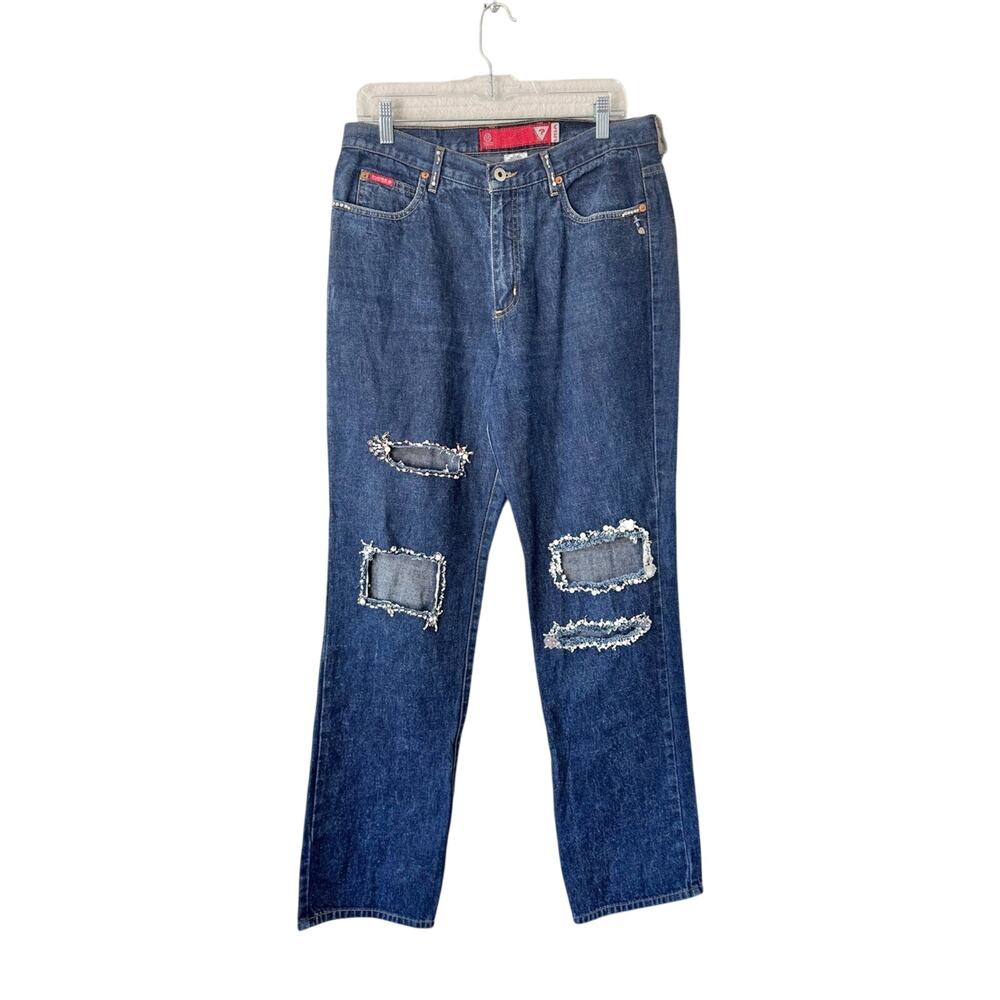 Vintage Guess Beaded Bootcut Jeans Size 32